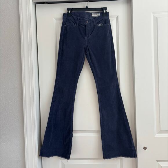 PISTOLA Stevie Blue Flare Leg Corduroy Pants Blue Sz 28 Retro 70s Flared - Picture 2 of 14